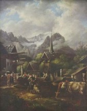 AFTER PETER VON HESS OIL PAINT