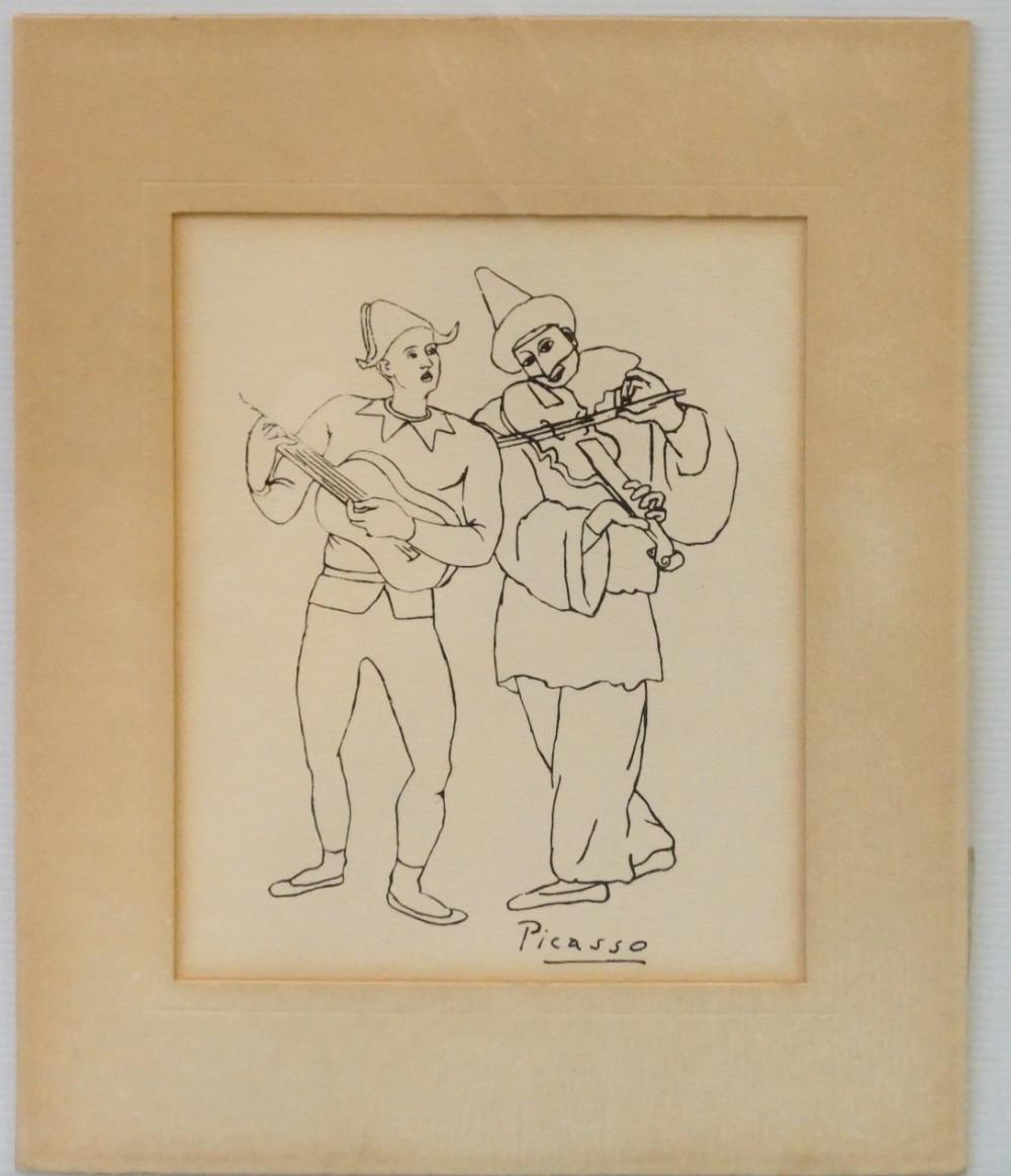AFTER PICASSO "PIERROT AND