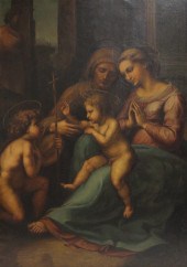AFTER RAFFAELLO SANZIO Oil on