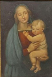 AFTER RAPHAEL OIL ON PANEL MAD