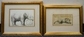 AFTER REMBRANDT, A LION AND AN