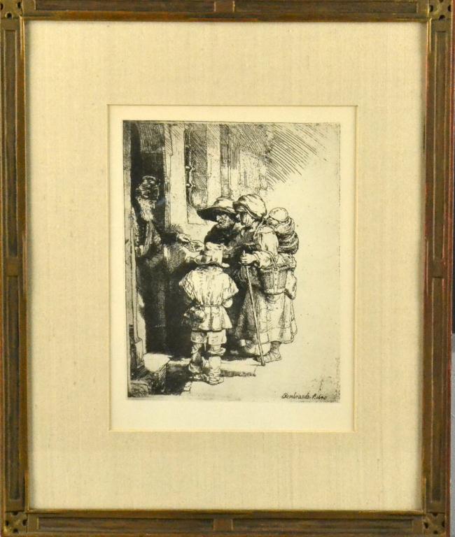 After Rembrandt van Rijn Etching on