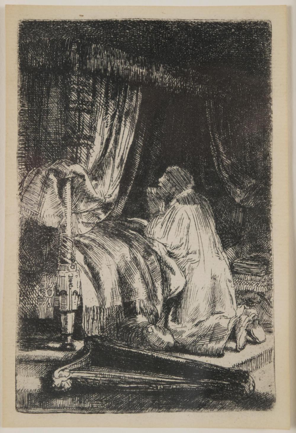 AFTER REMBRANDT VAN RIJN ETCHING ON