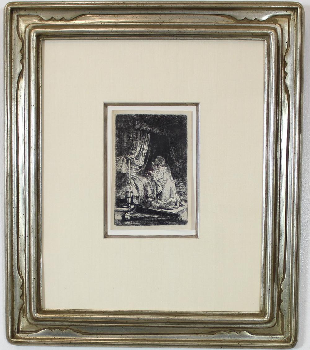 AFTER REMBRANDT VAN RIJN ETCHING ON