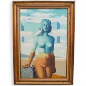 AFTER RENE MAGRITTE OIL ON CAN