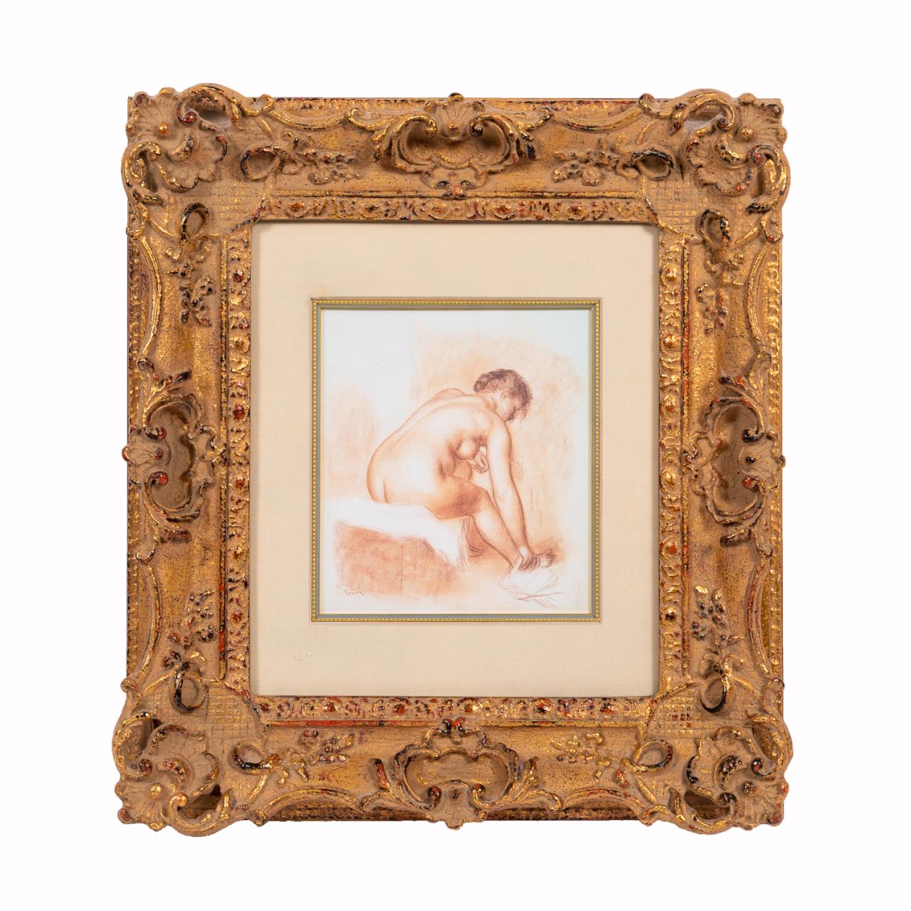 AFTER RENOIR FEMALE NUDE LITHOGRAPH