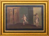 AFTER ROMAN FRESCO "CUPIDS PLA