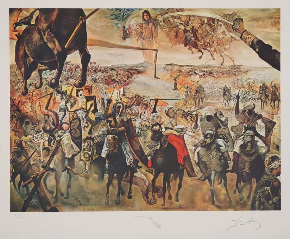 AFTER SALVADOR DALI PRINT BATTLE OF