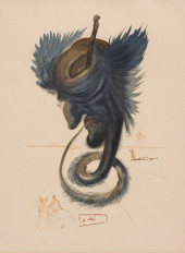AFTER SALVADOR DALI WOOD ENGRA