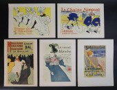 AFTER TOULOUSE-LAUTREC 5 LITHO