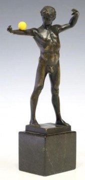 AFTER V. BUGLER BRONZE SCULPTU