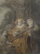 AFTER WATTEAU, GROUP OF SINGER