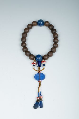AGARWOOD BEADED BRACELET, WITH