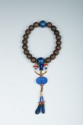 AGARWOOD BEADED BRACELET, WITH