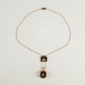 AGASSIZ 14KT GOLD AND ENAMEL W
