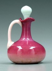 Agata peachblow cruet, glossy