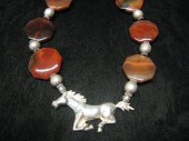 Agate and Mustang necklace