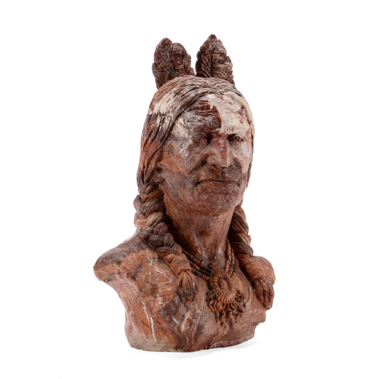 AGATE PATTERNED COMPOSITE BUST OF