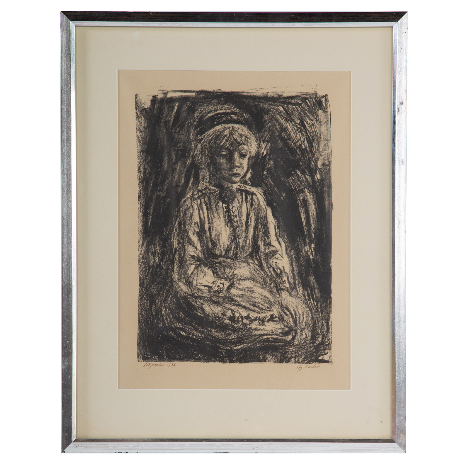 AGATHE VEEBER. SEATED GIRL,