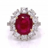 AGL CERTIFIED RUBY AND DIAMOND