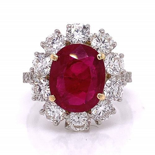 AGL CERTIFIED RUBY AND DIAMOND