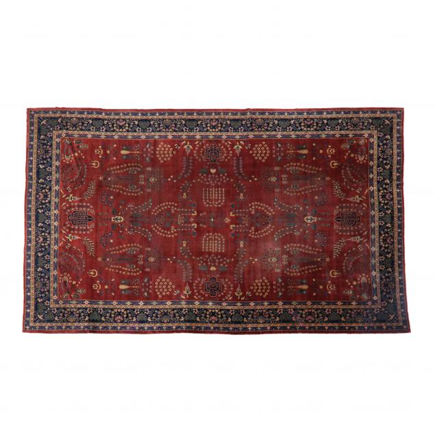 AGRA CARPET Burgundy field with
