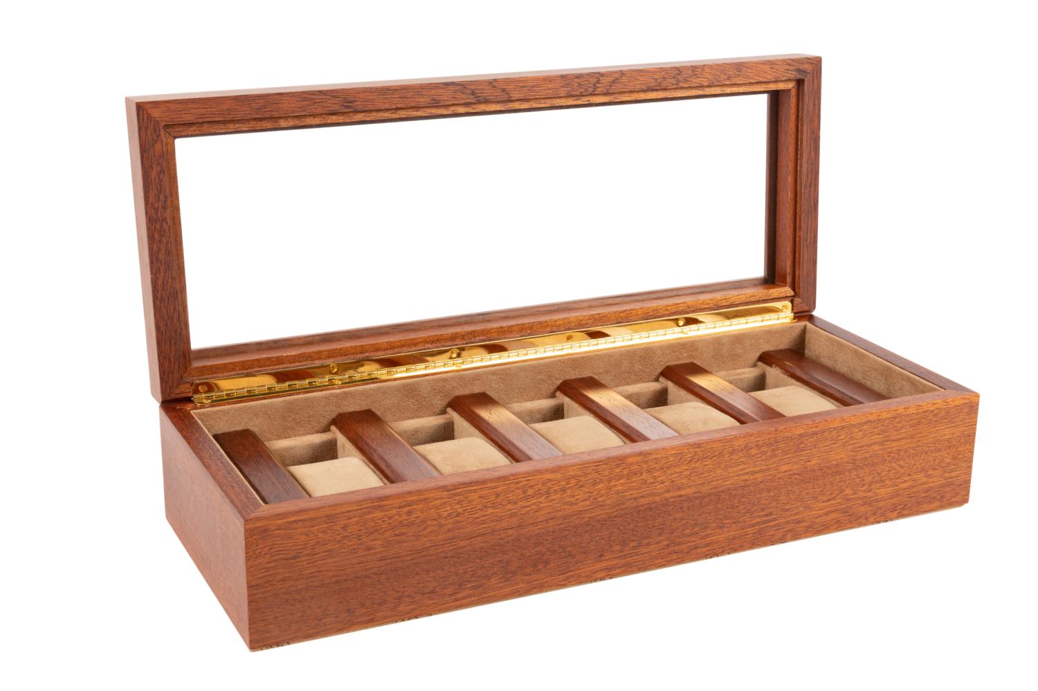 AGRESTI WOOD & GLASS WATCH BOX