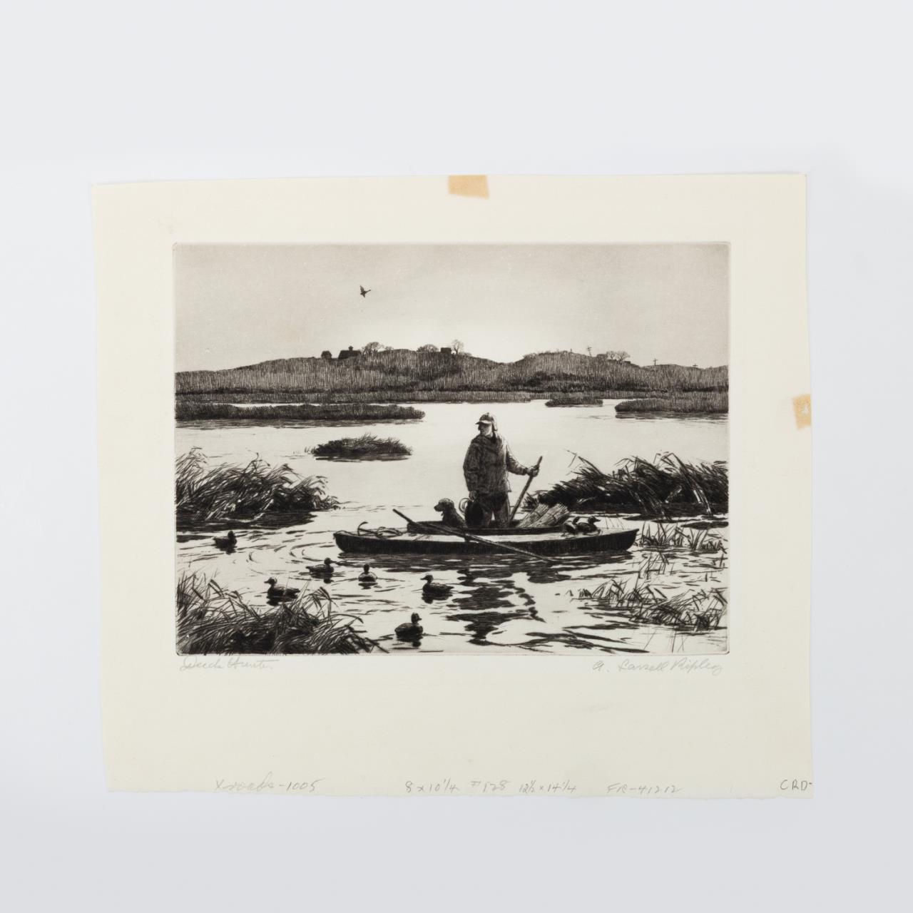 AIDEN LASSELL RIPLEY ETCHING, "DUCK