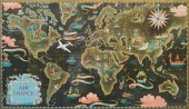 'AIR FRANCE' MAP OF THE WORLD,