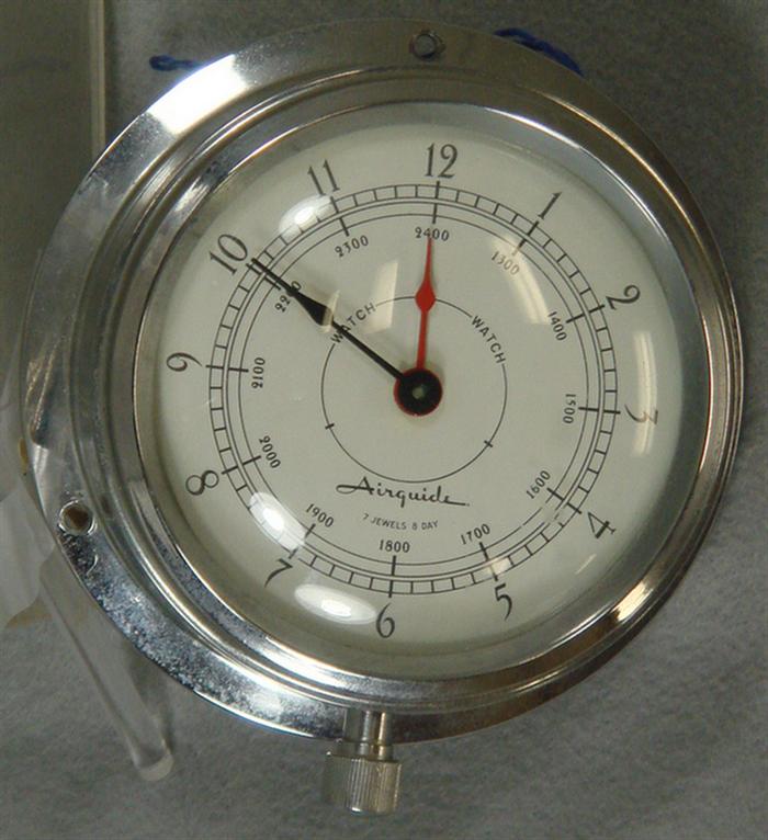 Airguide ship's clock, 7 jewel 8