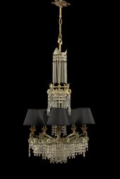 Airy French Brass and Cut Glas