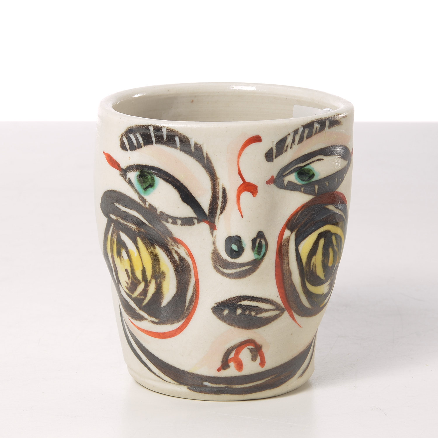 AKIO TAKAMORI, CERAMIC PORTRAIT CUP
