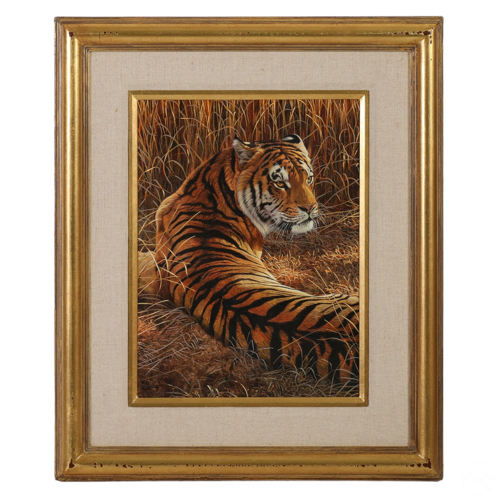 AL AGNEW B.1952 PHOTO REALIST TIGER
