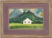 AL ALLEN W/C CABIN SCENE PAINT