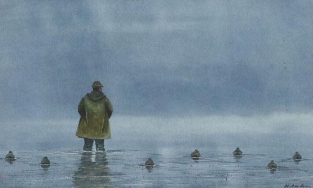 AL BARKER (B.1941) WATERCOLOR