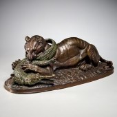 A.L BARYE (AFTER), LARGE BRONZ