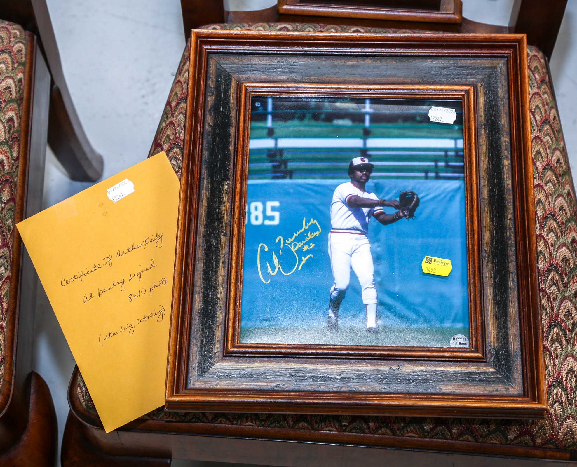 AL BUMBRY SIGNED PHOTOGRAPH, FRAMED
