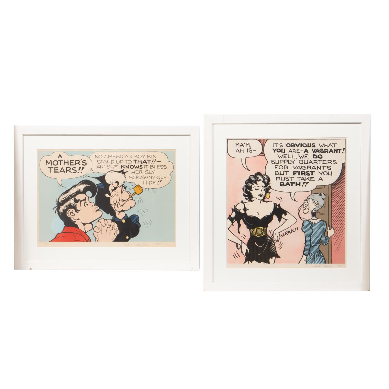 AL CAPP, POP ART SERIGRAPHS, FRAMED