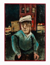 AL DURHAM, OIL ON CANVAS "MAN