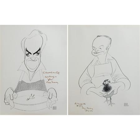 AL HIRSCHFELD (1903-2003) Pair of