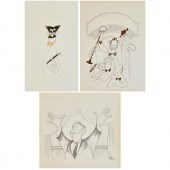 AL HIRSCHFELD, (3) PRINTS Al H