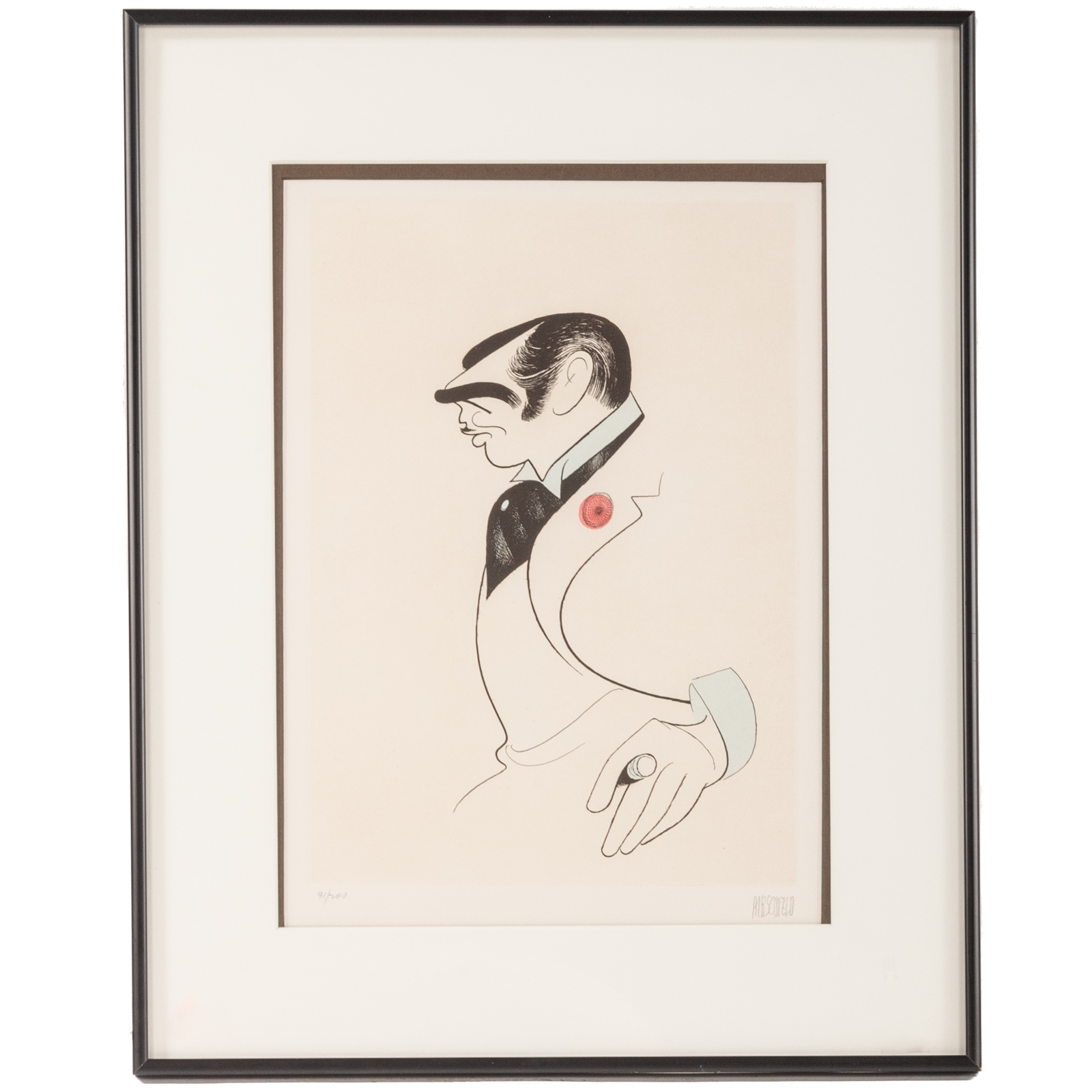 AL HIRSCHFELD. "CLARK GABLE,"