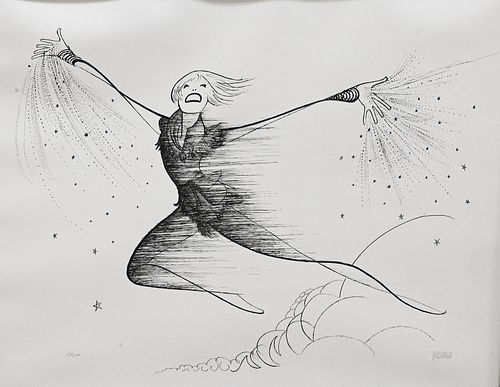 AL HIRSCHFELD ETCHING OF CATHY