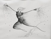 AL HIRSCHFELD ETCHING OF CATHY
