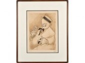 Al Hirschfeld etching, “W.C. F