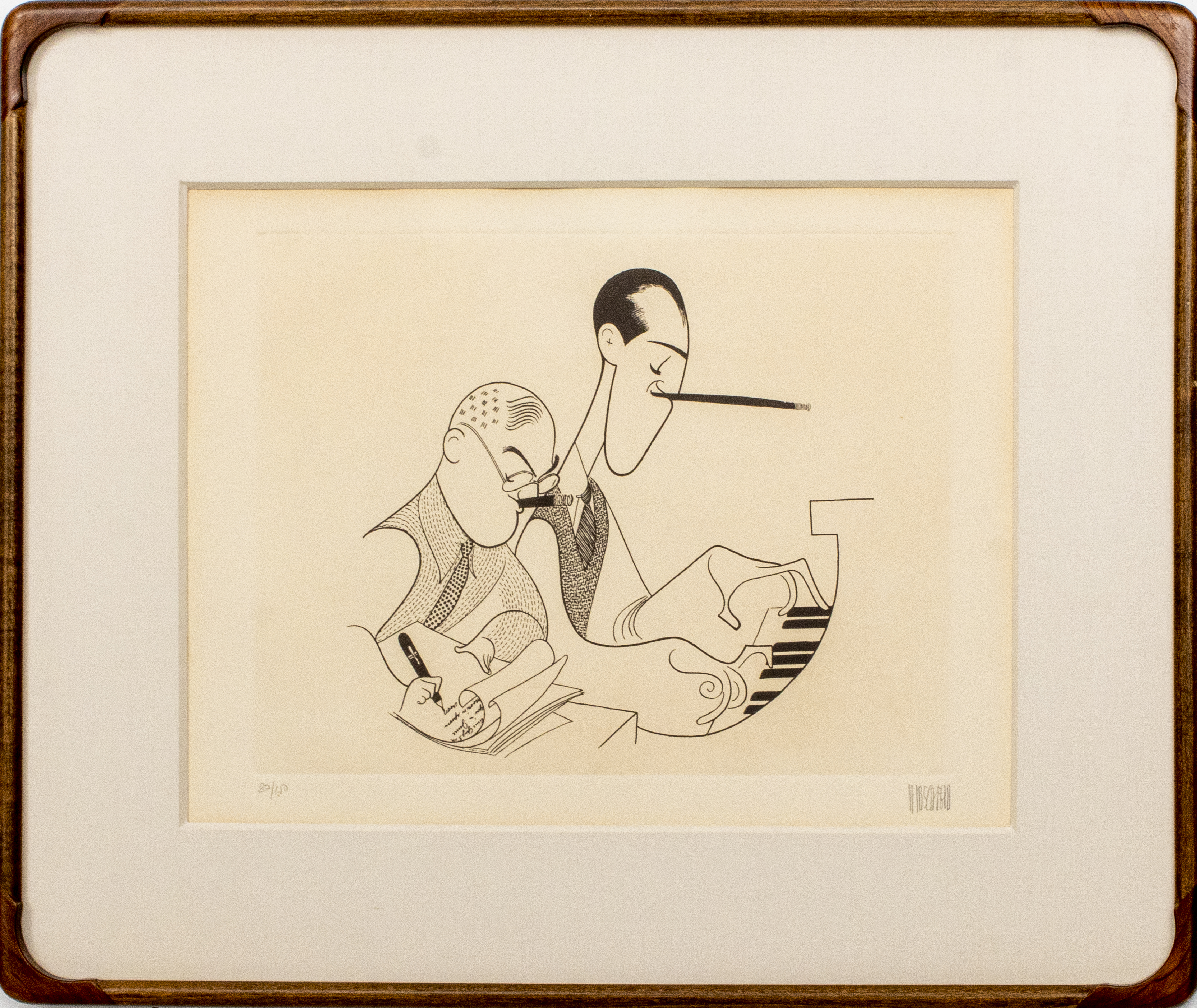 AL HIRSCHFELD "GEORGE & IRA