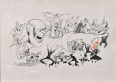 AL HIRSCHFELD, GROUP OF FIGURE