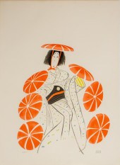 AL HIRSCHFELD "KABUKI: MUSUME"