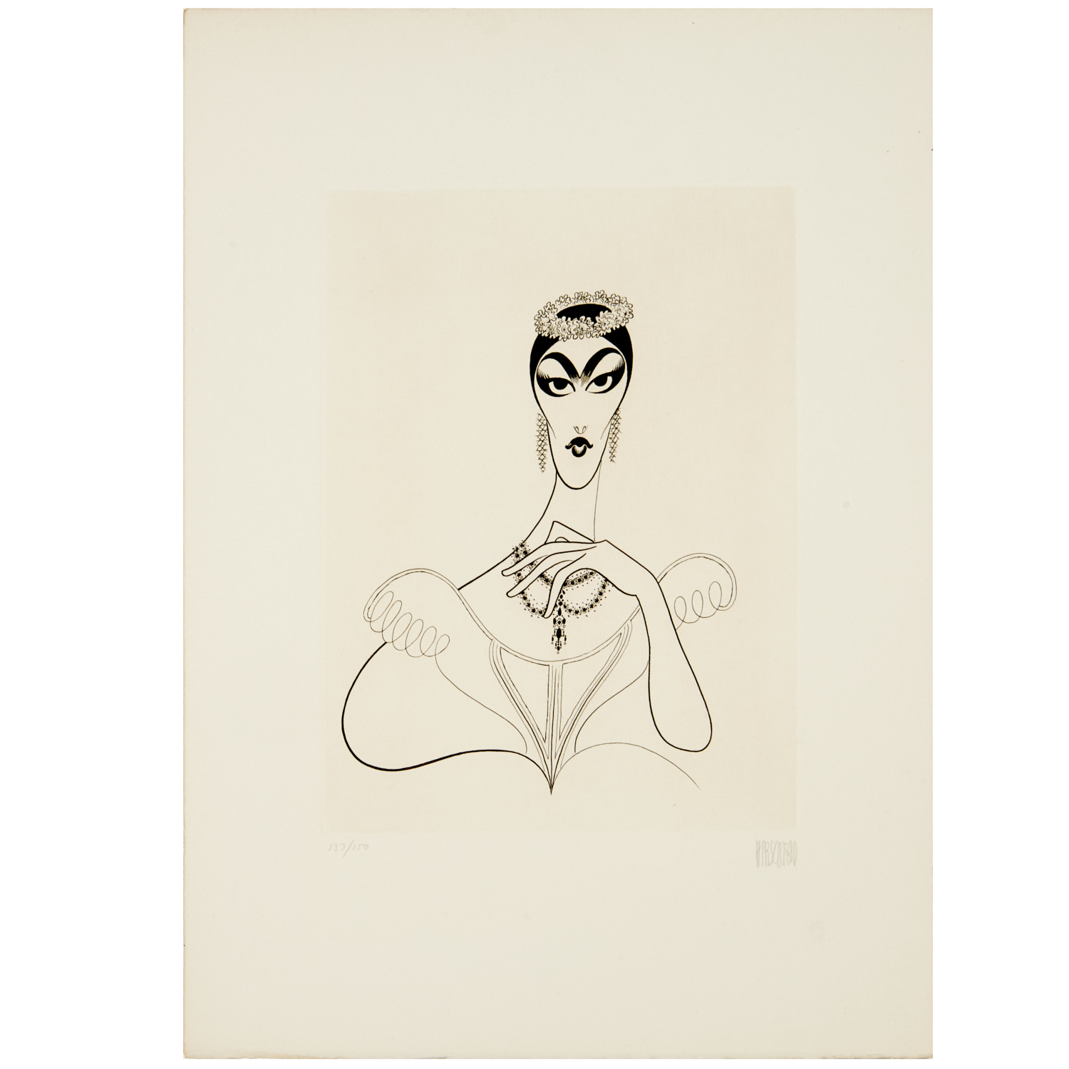 AL HIRSCHFELD, MARIA CALLAS, SIGNED
