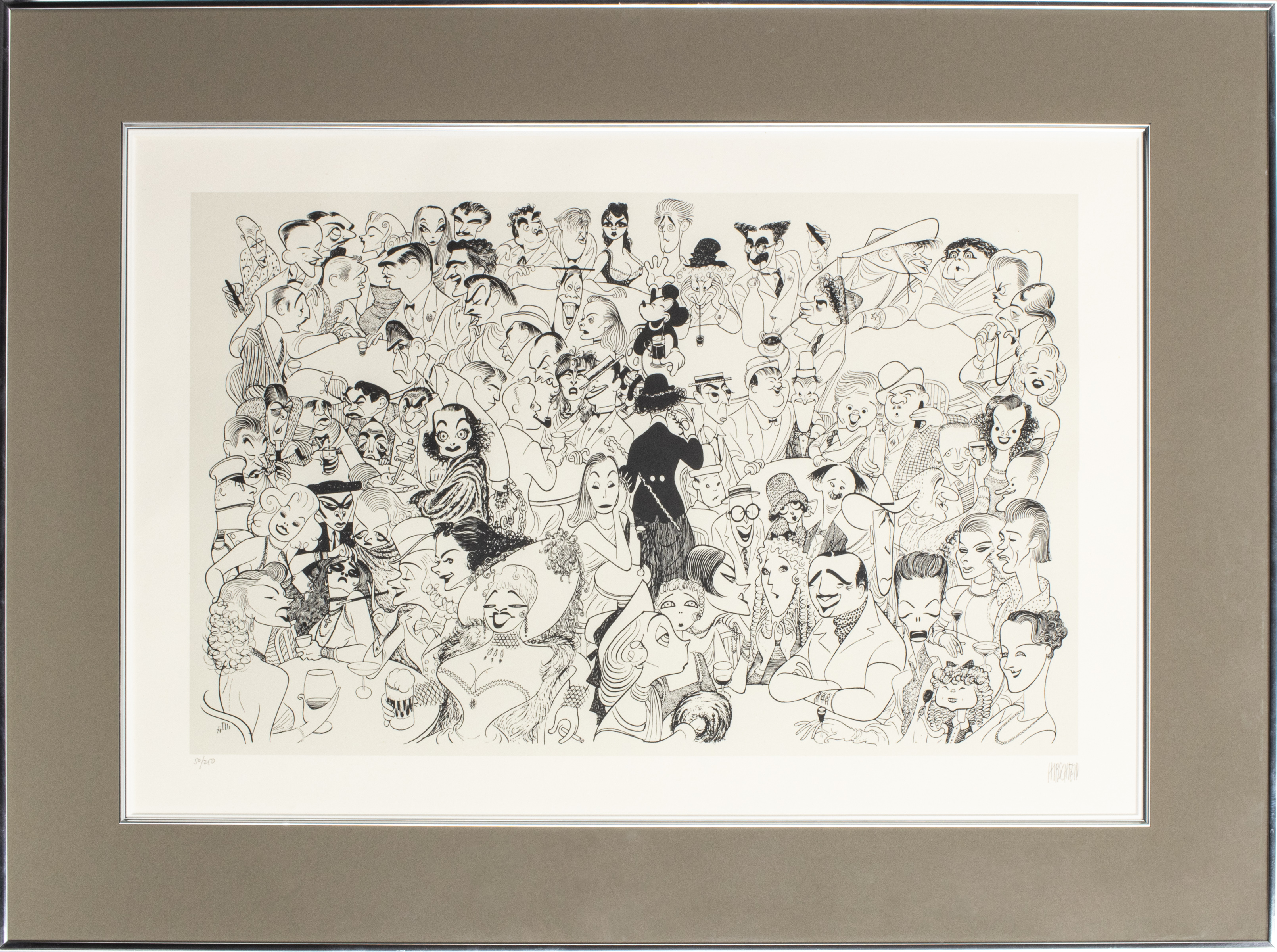AL HIRSCHFELD "MOVIELAND '54"